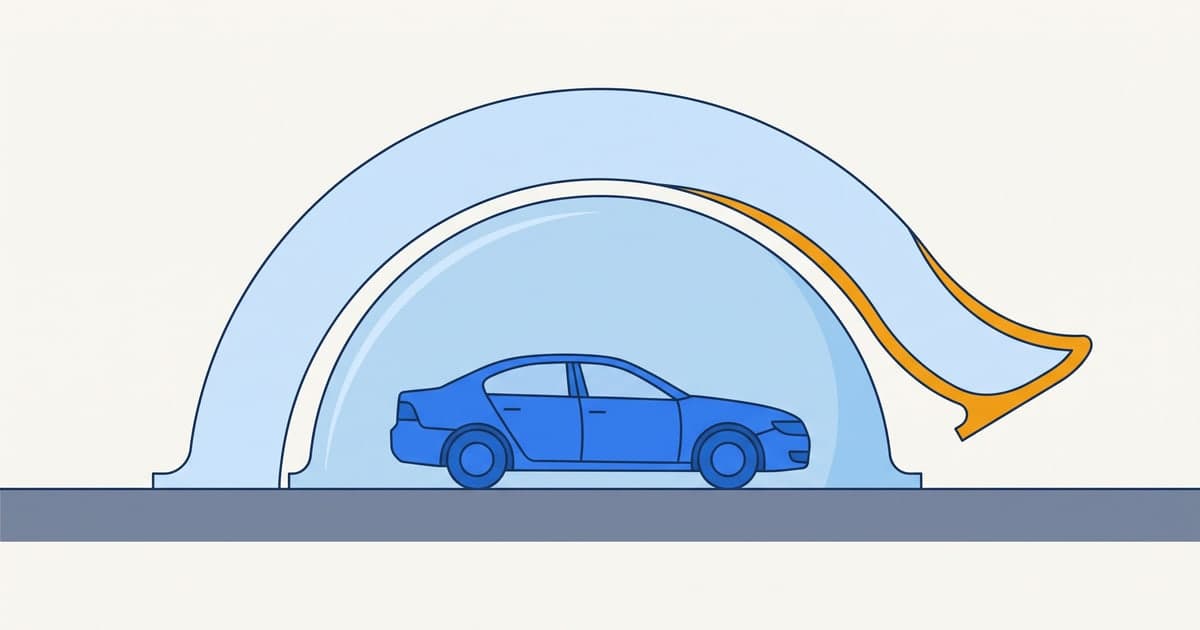 Diagram of Washington's UM opt-out: a car under intact liability cover with a second protective layer peeling away, the one drivers must reject in writing